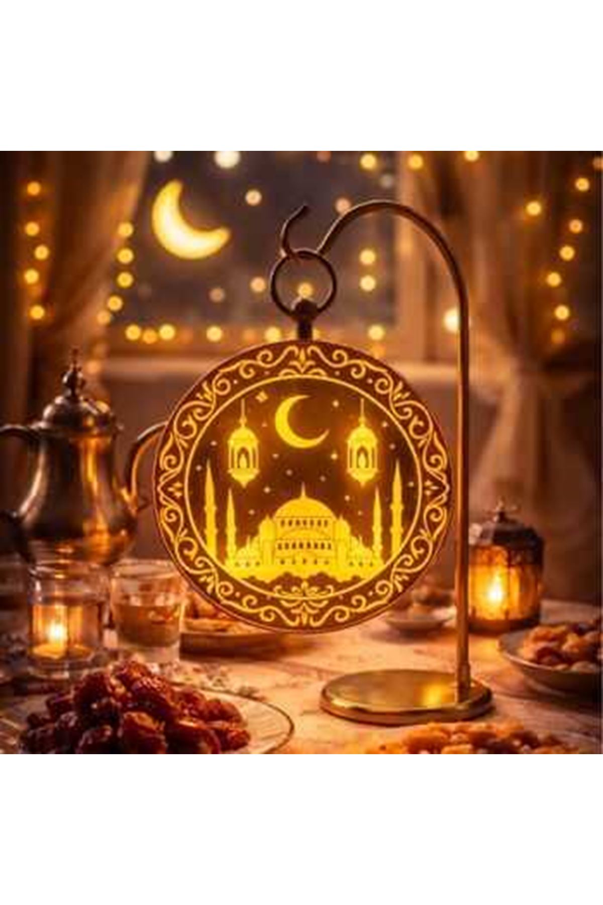 Ramazan Dekoratif Masa Üstü Led Cami Silüet