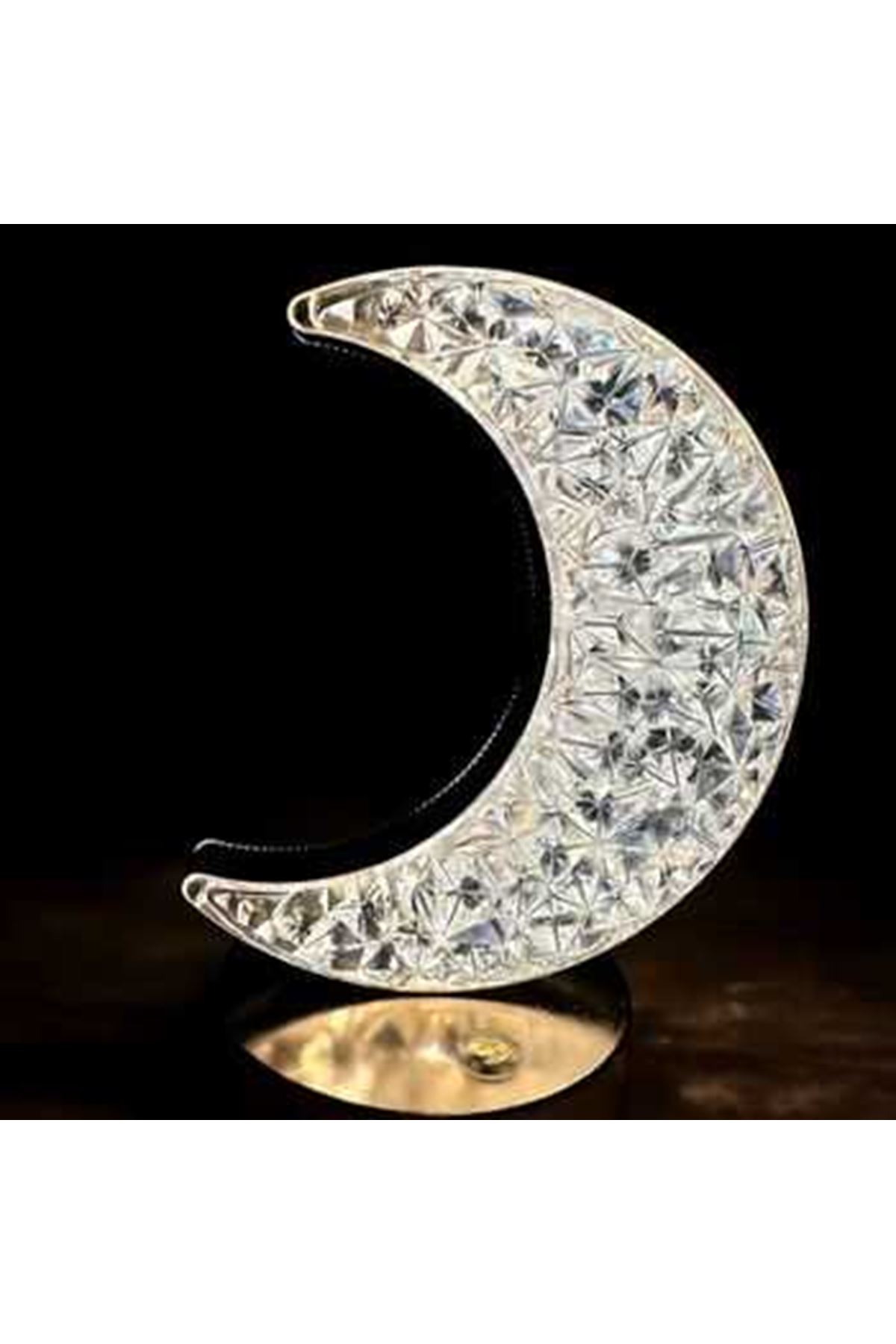 Ramazan Dekoratif Masa Üstü Led Kristal Ay