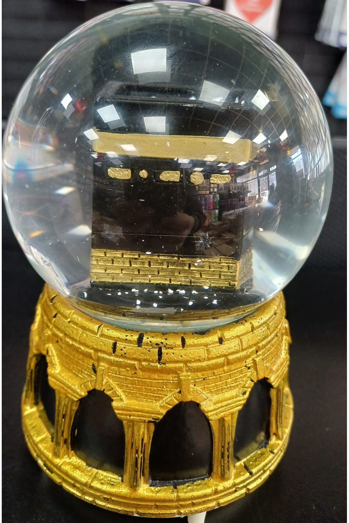 Kar Küresi Kabe Figürlü Pilli Motorlu