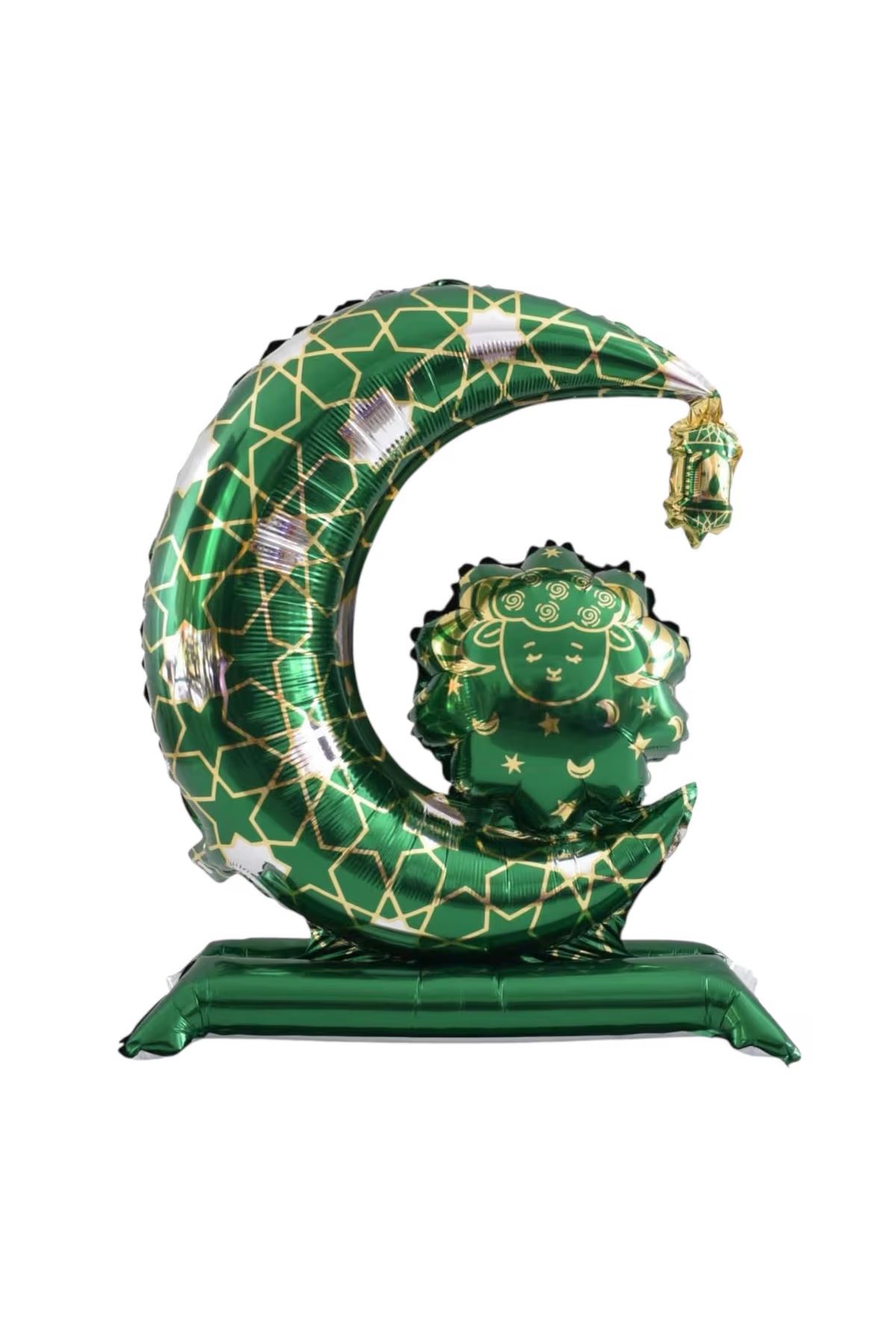 Ay Şekilli Ayaklı Folyo Balon Yeşil 0555