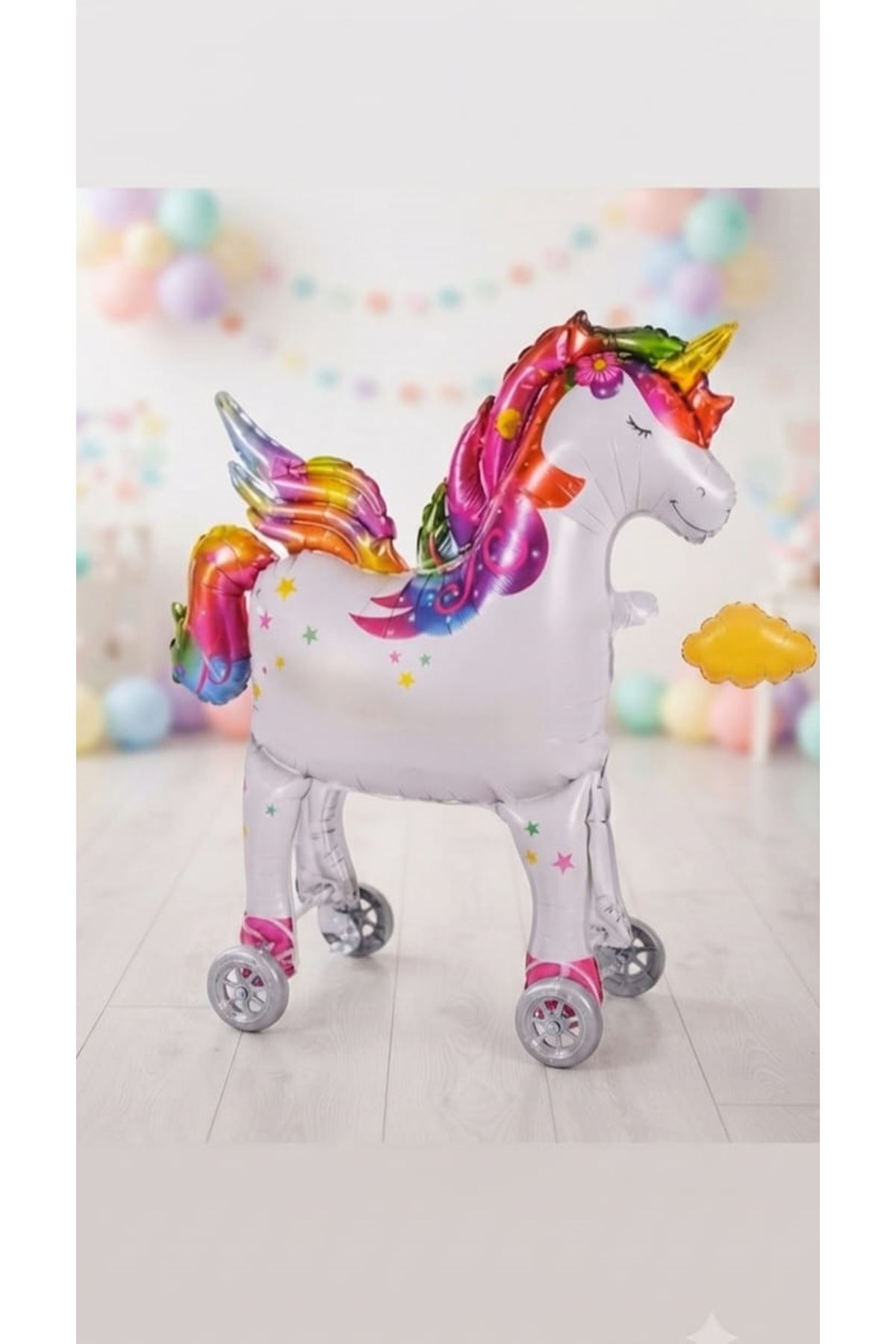 Balon Folyo Set 1705-13 Unicorn Tekerlekli
