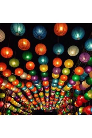 Mavi Dekor Fener 20 cm