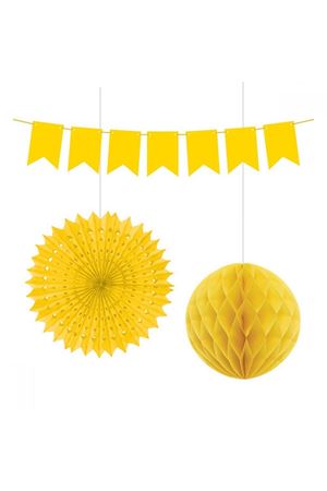 Üçlü Tavan Süsü Sarı