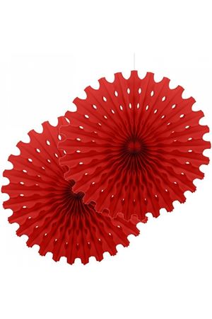 İkili Yelpaze Süs Kırmızı