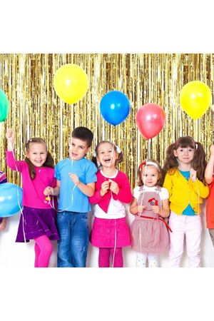 Metalize Arka Fon Kapı Perde Gold