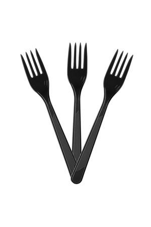 Kullan At Çatal Siyah 10 Adet