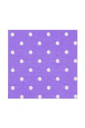 Beyaz Puantiyeli Lila Peçete