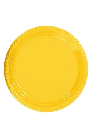 Kullan At Plastik Tabak Sarı 10 Adet