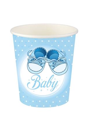 Mavi Patikler Karton Bardak 8 Adet