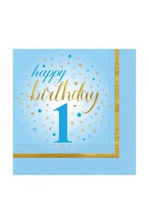 Küçük Yıldızlar 1 Yaş Mavi Peçete