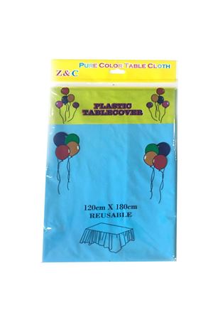 Mavi Plastik Masa Örtüsü