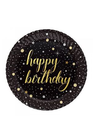 Işıltılı Doğum Günü Tabak