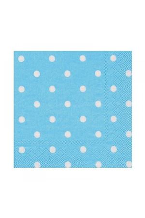 Beyaz Puantiyeli Açık Mavi Peçete