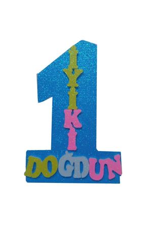 İyi ki Doğdun 1 Yaş Strafor Mavi