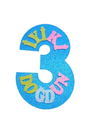 İyi ki Doğdun 3 Yaş Strafor Mavi