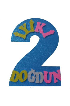 İyi ki Doğdun 2 Yaş Strafor Mavi