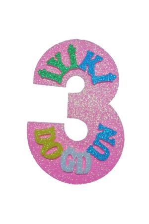 İyi ki Doğdun 3 Yaş Strafor Pembe