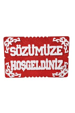 Sözümüze Hoş Geldiniz Strafor Kırmızı