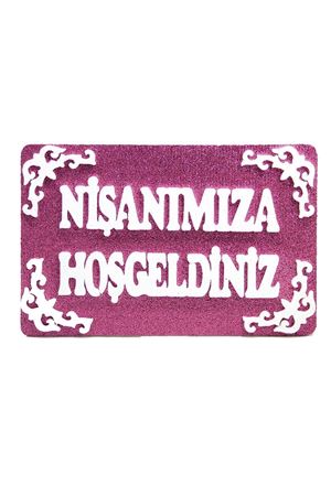 Nişanımıza Hoş Geldiniz Strafor Pembe