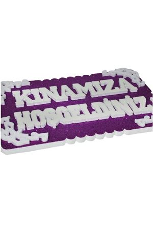 Kınamıza Hoş Geldiniz Strafor Mor