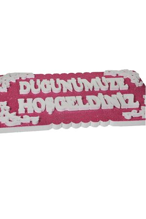 Düğünümüze Hoş Geldiniz Strafor Pembe