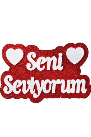 Seni Seviyorum Strafor Kırmızı