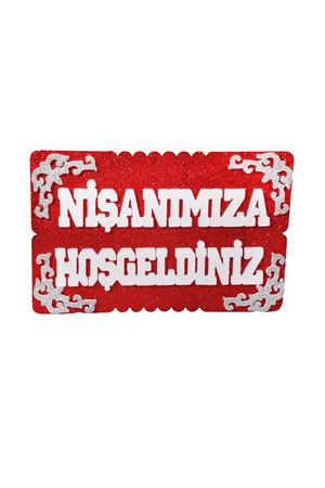 Nişanımıza Hoş Geldiniz Strafor Kırmızı