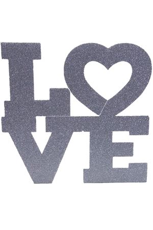 Love Gümüş Strafor Süs