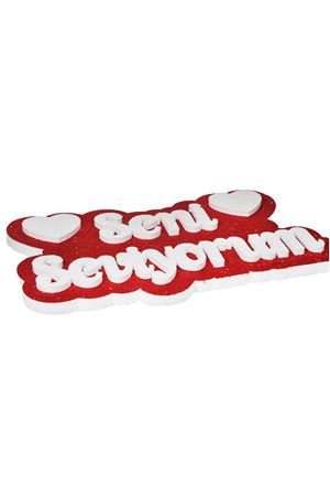 Seni Seviyorum Strafor Kırmızı