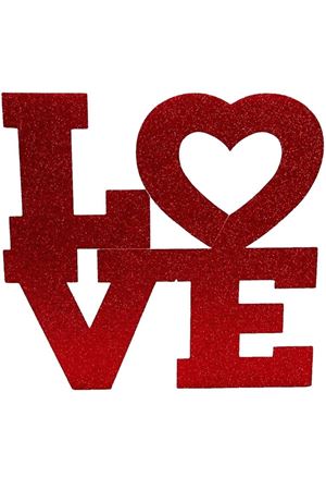 Love Kırmızı Strafor Süs