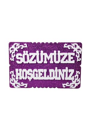 Sözümüze Hoş Geldiniz Strafor Mor