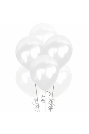 Metalik Balon Beyaz 100 Adet