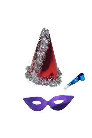 Yılbaşı Şapkası Set Kırmızı