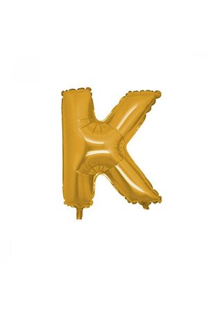 K Harfi Altın Folyo Balon 40 cm