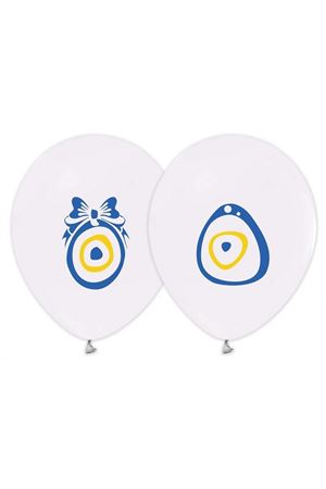 Nazar Boncuğu Baskılı Beyaz Balon