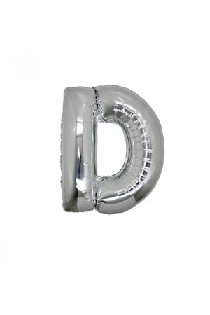 D Harfi Gümüş Folyo Balon 40 cm