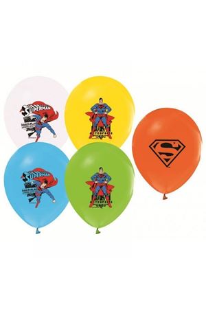 Çift Taraflı Superman Baskılı Balon 100'lü