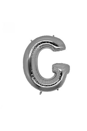 G Harfi Gümüş Folyo Balon 40 cm