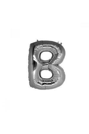 B Harfi Gümüş Folyo Balon 40 cm