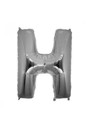 H Harfi Gümüş Folyo Balon 100 cm