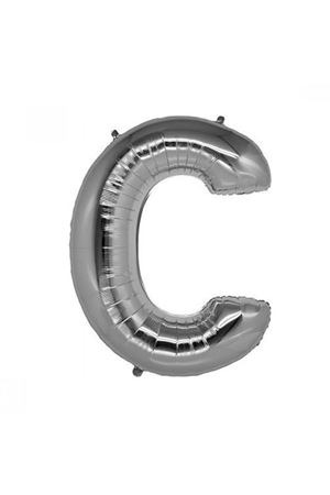 C Harfi Gümüş Folyo Balon 100 cm