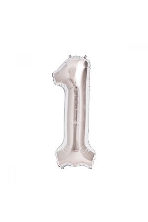 1 Rakam Folyo Balon Gümüş 100 cm
