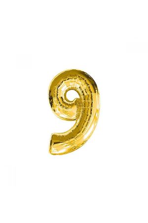 9 Rakam Folyo Balon Altın 40 cm