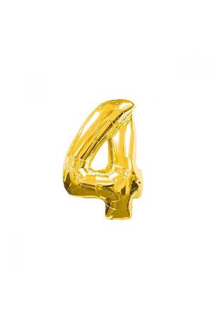4 Rakam Folyo Balon Altın 40 cm