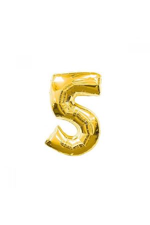 5 Rakam Folyo Balon Altın 40 cm