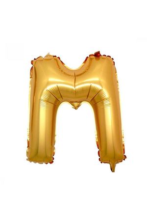 M Harf Altın Folyo Balon 100 cm