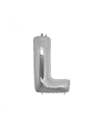 L Harfi Gümüş Folyo Balon 40 cm