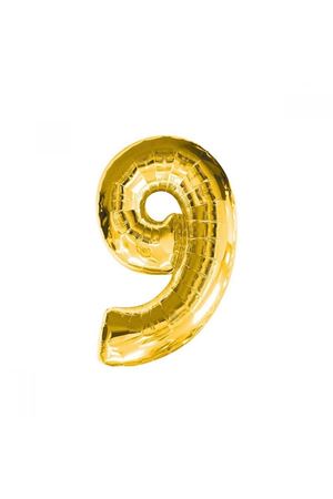 9 Rakam Folyo Balon Altın 100 cm