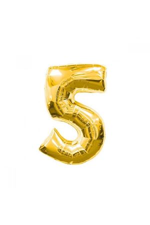 5 Rakam Folyo Balon Altın 100 cm