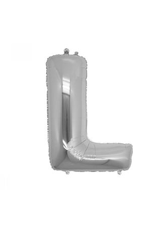 L Harf Gümüş Folyo Balon 100 cm